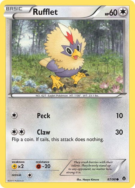 Rufflet (87) - Emerging Powers Pokémon trading card