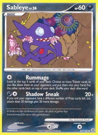 Sableye - Secret Wonders (SW) #63/132 - Uncommon Pokémon Trading Card