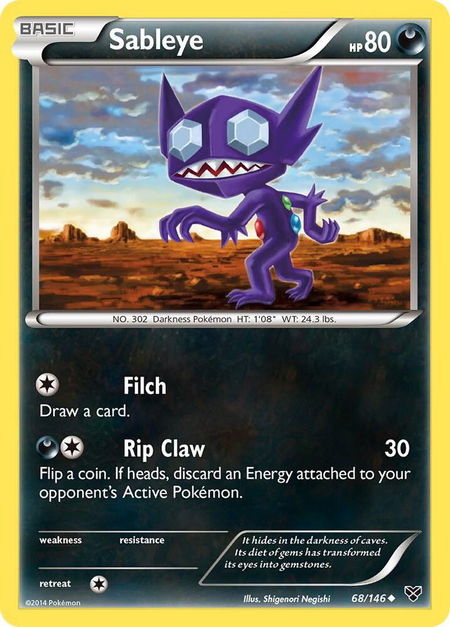 Sableye - XY Base Set Pokémon trading card