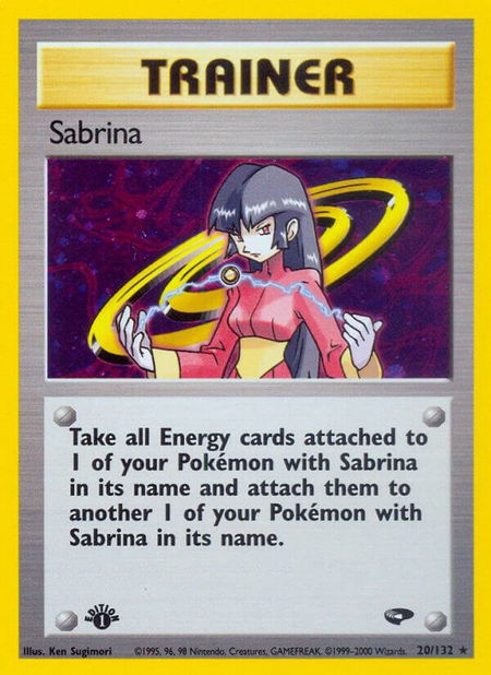 Sabrina (20) - Gym Challenge Pokémon trading card