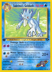 Sabrina's Golduck - Gym Challenge (G2) #030/132 - Rare Pokémon Trading Card