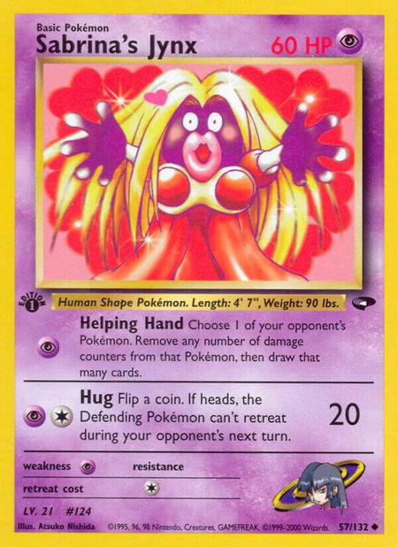 Sabrina's Jynx - Gym Challenge Pokémon trading card