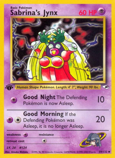 Sabrina's Jynx - Gym Heroes Pokémon trading card