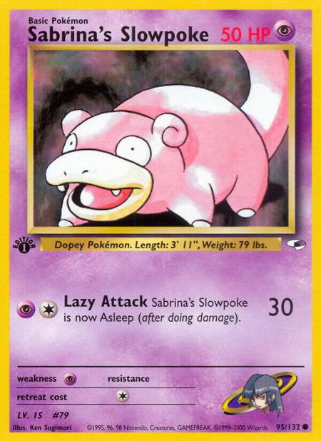 Sabrina's Slowpoke - Gym Heroes Pokémon trading card