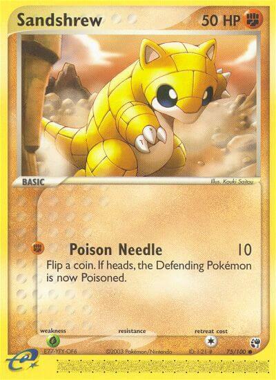 Sandshrew - Sandstorm Pokémon trading card