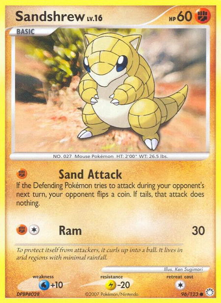 Sandshrew - Mysterious Treasures Pokémon trading card