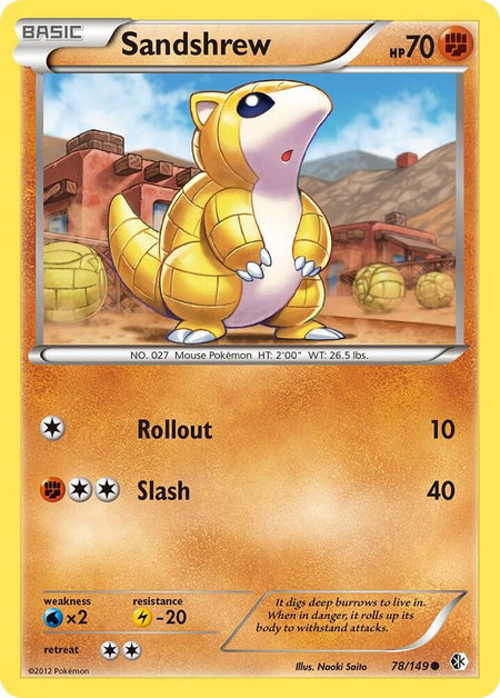 Sandshrew - Boundaries Crossed Pokémon trading card