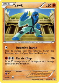 Sawk - Dragons Exalted (DRX) #69/124 - Uncommon Pokémon Trading Card