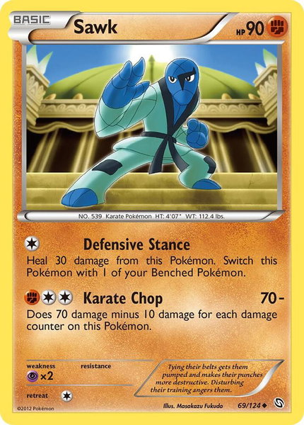 Sawk - Dragons Exalted Pokémon trading card