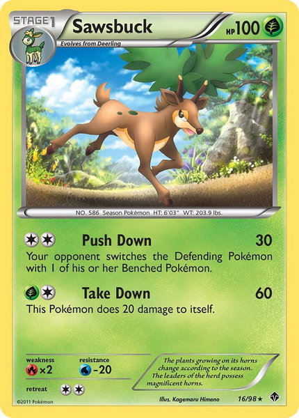 Sawsbuck - Emerging Powers Pokémon trading card