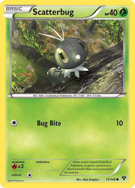 Scatterbug - XY Base Set Pokémon trading card