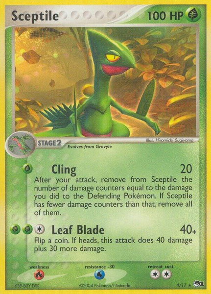 Sceptile trading card from POP Series 1 Sceptile - POP Series 1 Pokémon trading card