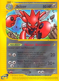 Scizor - Aquapolis (AQ) #032/147 - Rare Pokémon Trading Card