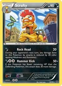 Scrafty - Next Destinies (NXD) #74/99 - Holo Rare Pokémon Trading Card