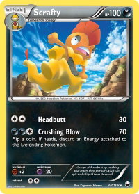 Scrafty - Dark Explorers (DEX) #68/108 - Rare Pokémon Trading Card