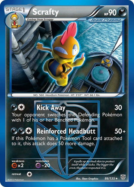 Scrafty (Team Plasma) - Plasma Storm Pokémon trading card
