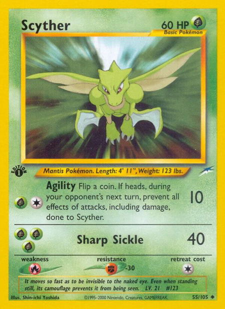Scyther - Neo Destiny Pokémon trading card