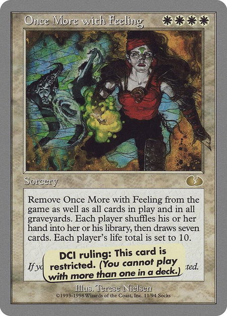 Once More with Feeling - Unglued Magic: The Gathering trading card
