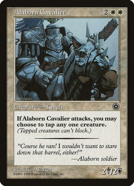 Alaborn Cavalier - Portal Second Age Magic: The Gathering trading card