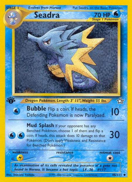 Seadra - Neo Genesis Pokémon trading card