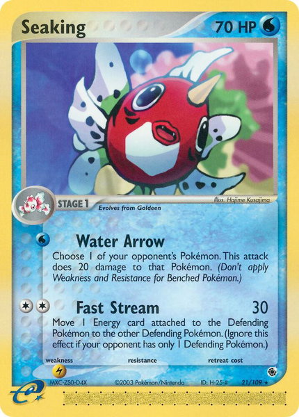 Seaking - Ruby and Sapphire Pokémon trading card