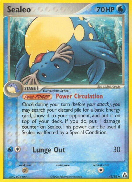 Sealeo - Legend Maker Pokémon trading card