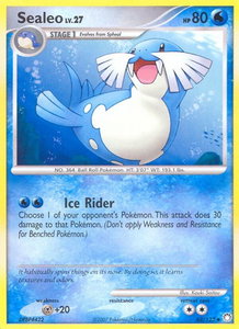 Sealeo - Mysterious Treasures (MT) #62/123 - Uncommon Pokémon Trading Card