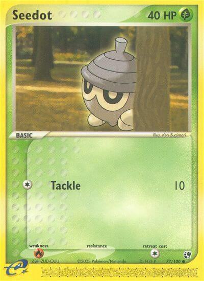Seedot - 77/100 - Sandstorm Pokémon trading card