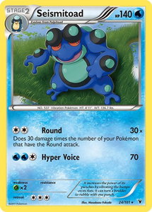 Seismitoad - Noble Victories (NVI) #24/101 - Rare Pokémon Trading Card