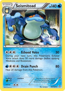 Seismitoad - Dragons Exalted (DRX) #36/124 - Rare Pokémon Trading Card