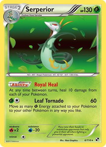 Serperior (6) - Black and White (BLW) #6/114 - Holo Rare Pokémon Trading Card