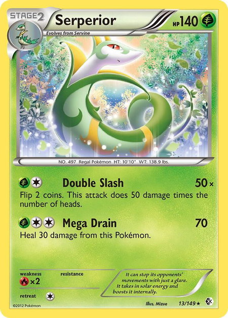 Serperior - Boundaries Crossed Pokémon trading card