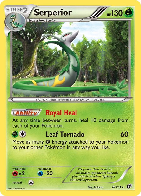Serperior trading card from Legendary Treasures Serperior - Legendary Treasures Pokémon trading card