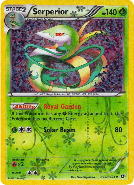 Serperior trading card from Legendary Treasures: Radiant Collection Serperior - Legendary Treasures: Radiant Collection Pokémon trading card