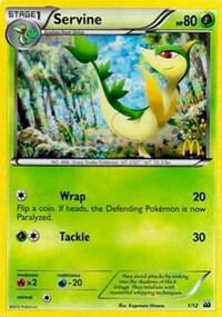 Servine - 1/12 - McDonald's Promos 2012 Pokémon trading card
