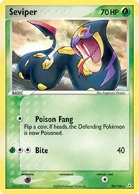 Seviper trading card from Holon Phantoms Seviper - Holon Phantoms Pokémon trading card