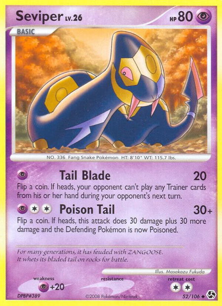 Seviper - Great Encounters Pokémon trading card