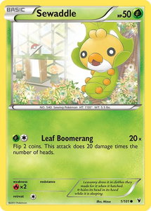 Sewaddle - Noble Victories (NVI) #1/101 - Common Pokémon Trading Card