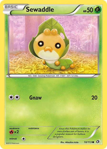 Sewaddle (10) trading card from Legendary Treasures Sewaddle (10) - Legendary Treasures Pokémon trading card