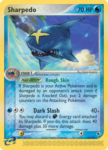 Sharpedo - Ruby and Sapphire Pokémon trading card