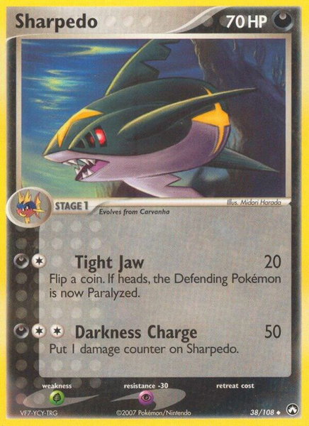 Sharpedo trading card from Power Keepers Sharpedo - Power Keepers Pokémon trading card