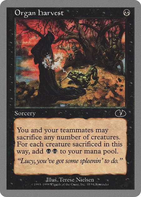 Organ Harvest - Unglued Magic: The Gathering trading card