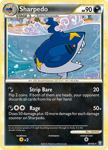 Sharpedo - Triumphant (TM) #30/102 - Rare Pokémon Trading Card