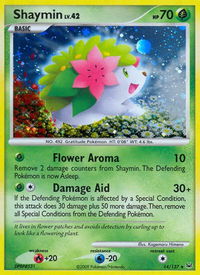 Shaymin (14) - Platinum (PL) #14/127 - Holo Rare Pokémon Trading Card
