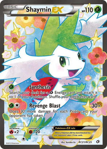 Shaymin EX (Full Art) - Legendary Treasures: Radiant Collection Pokémon trading card