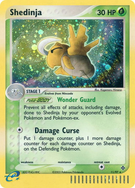 Shedinja trading card from Dragon Shedinja - Dragon Pokémon trading card