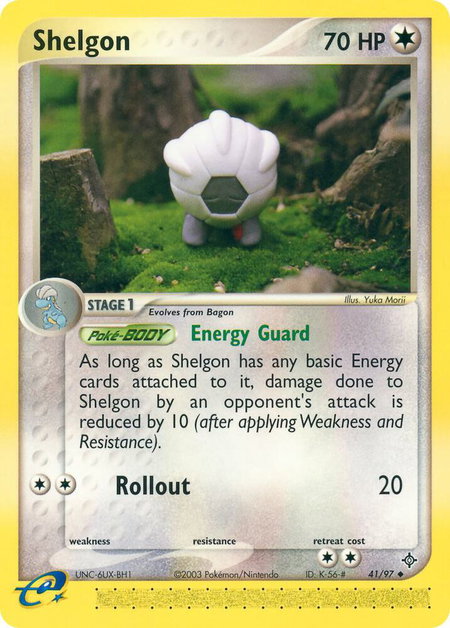 Shelgon - 41/97 trading card from Dragon Shelgon - 41/97 - Dragon Pokémon trading card