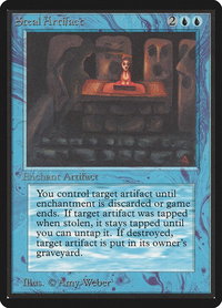 Steal Artifact - Beta Edition (LEB) #82 - Uncommon Magic: The Gathering Trading Card