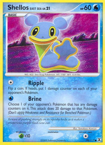 Shellos East Sea - Rising Rivals Pokémon trading card