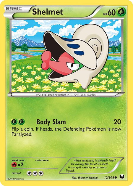 Shelmet - Dark Explorers Pokémon trading card